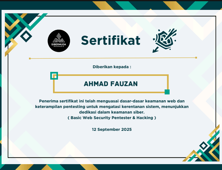 Sertifikat Web Dasar Ahmad Fauzan